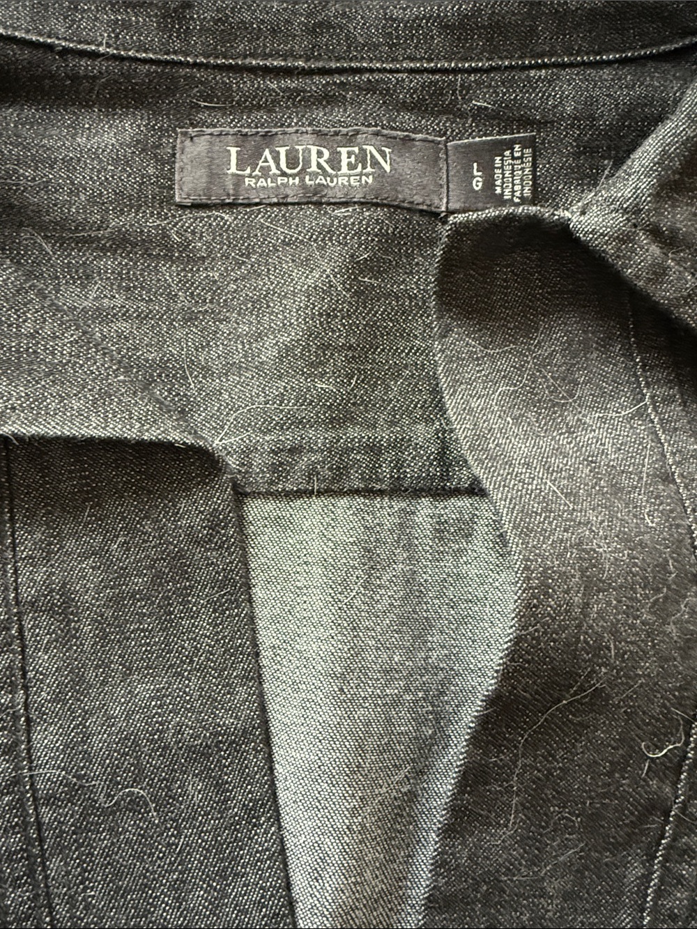 Black Lightweight Denim Lauren Dress